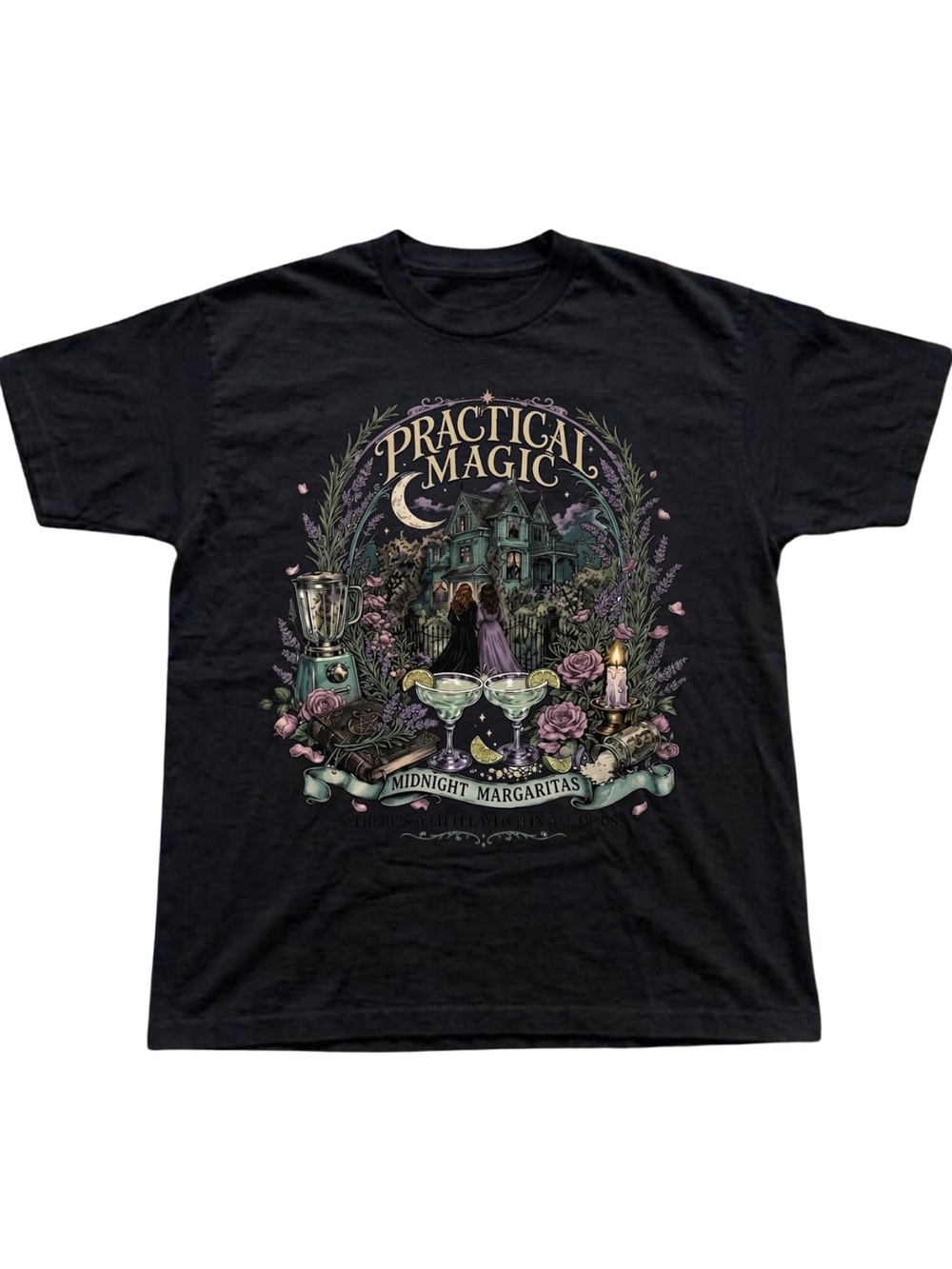 Gildan Practical Magic Midnight Margaritas Graphic Tee - Black